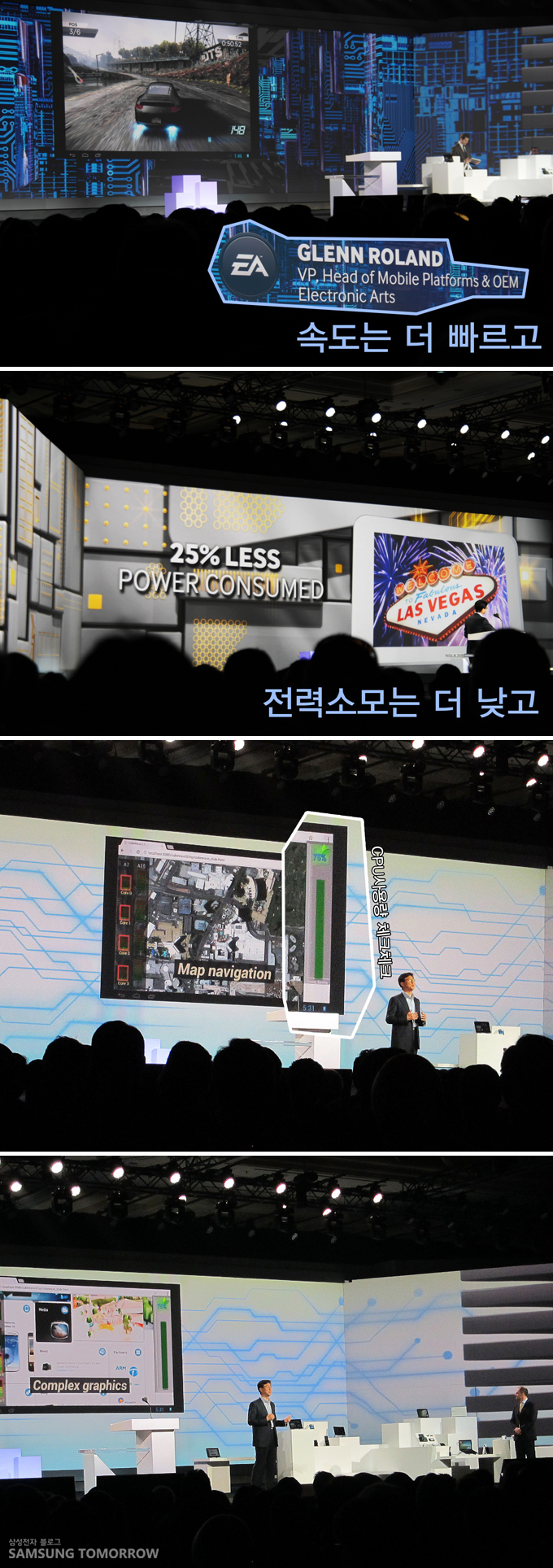 속도는 더 빠르고, 전력소모는 더 낮고, cpu사용량 체크체크