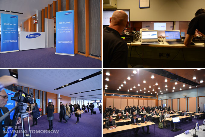 프레스 컨퍼런스 준비가 한창이다