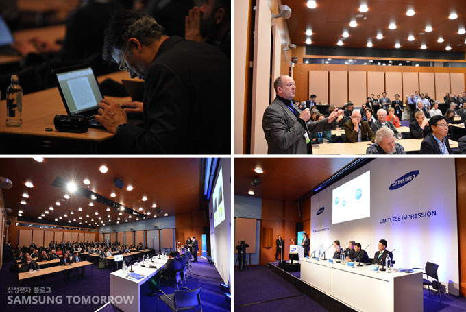 프레스 컨퍼런스에 참석한 사람들