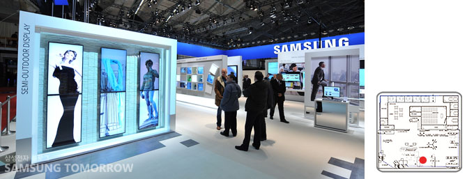 삼성 전시관과 배치도