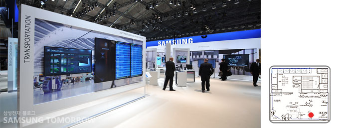 삼성 전시관과 배치도