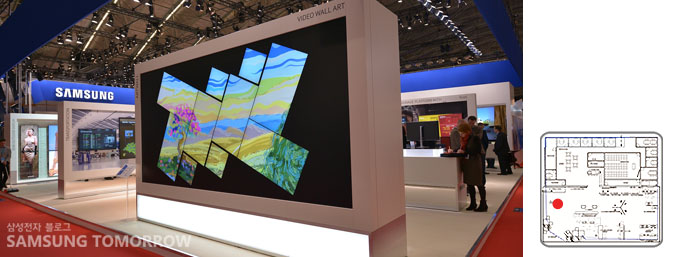 삼성 전시관과 배치도