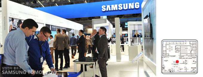 삼성 전시관과 배치도