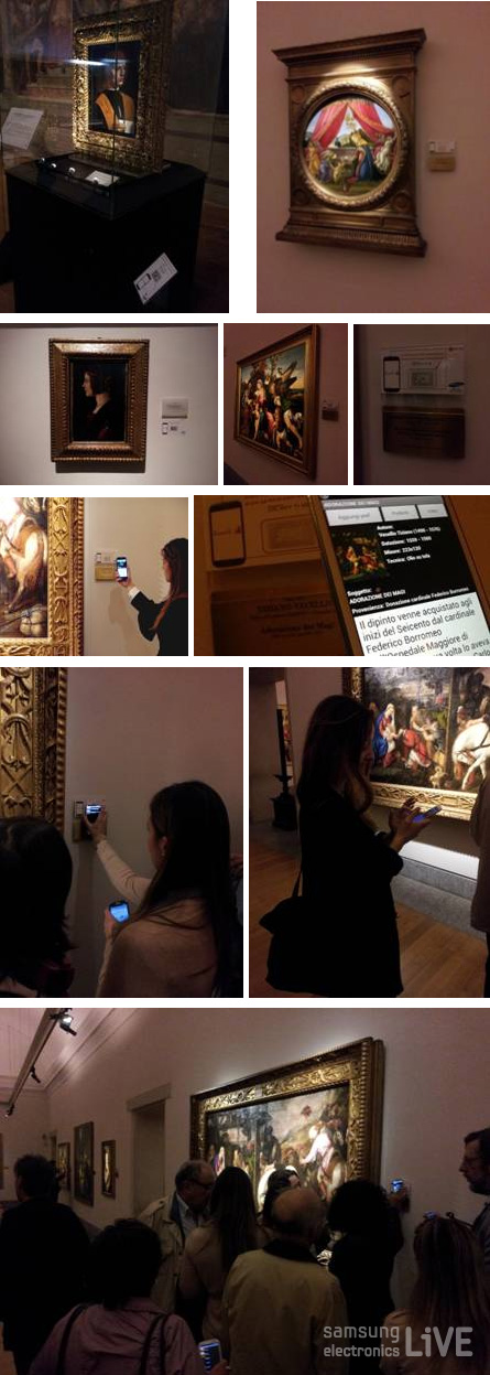 미술관에 전시된 작품들