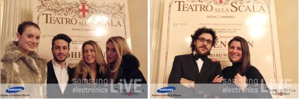 라스칼라 극장에 온 학생들