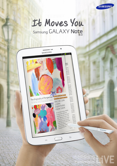 갤럭시 노트 8.0 광고 포스터