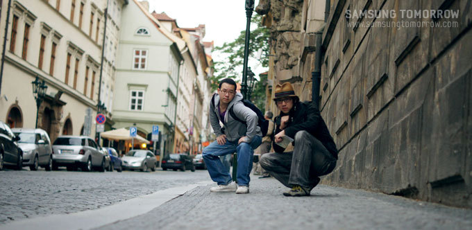 프라하 시내에서 스토리텔러들