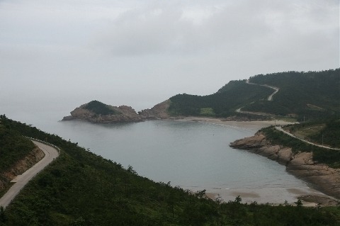 신기한 하트 모양의 해변