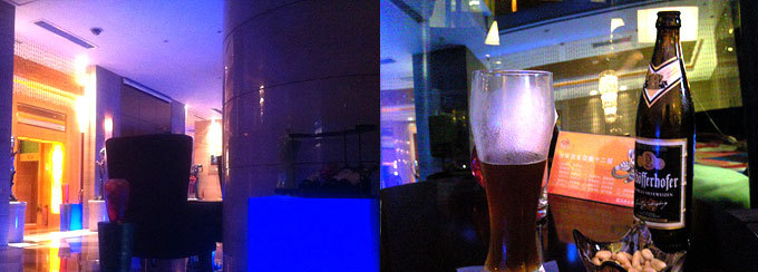 호텔1층 로비바에서의 맥주사진