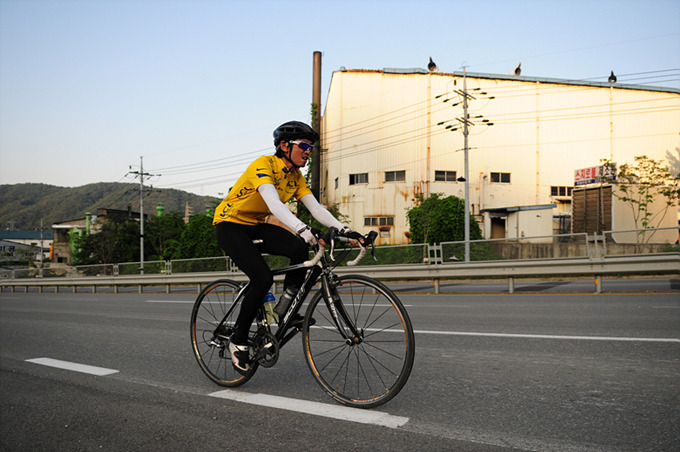 라이딩을 하는 글쓴이