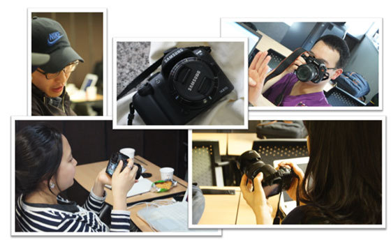 사진수업을 받는 스토리텔러들의 모습