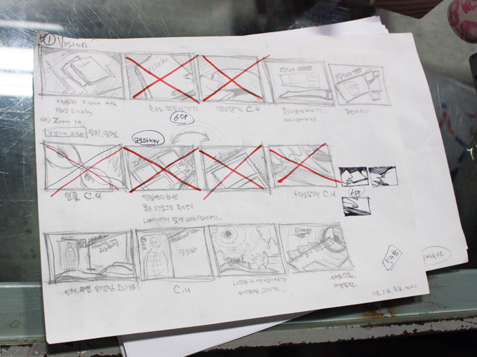 감독이 직접 그린 콘티