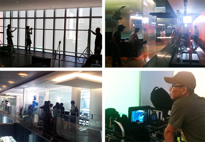 광고촬영 현장 사진들