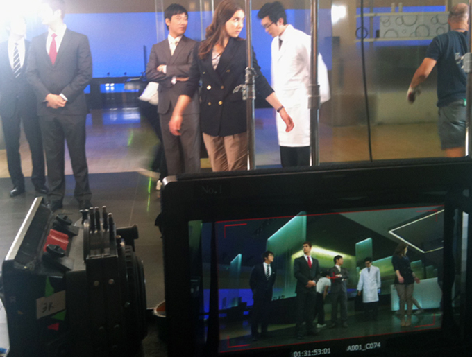 광고 촬영 현장의 모습