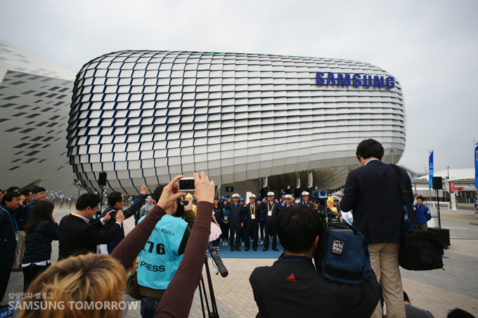 삼성호에 대한 뜨거운 취재열기