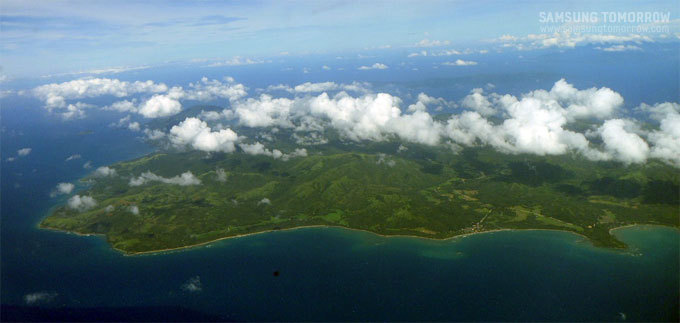 필리핀 국내선에서 바라본 바다