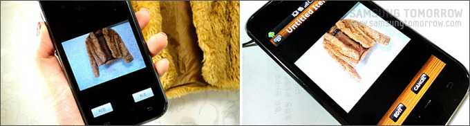 촬영하고 저장하는 모습