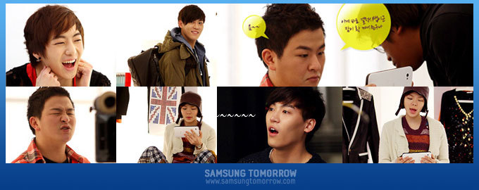 갤럭시탭 광고 촬영 현장에서 만난 슈퍼스타K TOP4