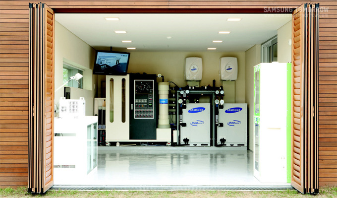 지열 이용 냉난방 시스템의 설치된 모습