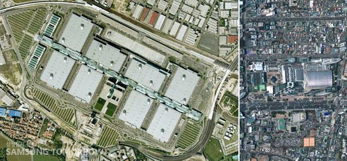 Rho-FIERA 전시장과 서울 COEX 전시장 1:1 비율 비교