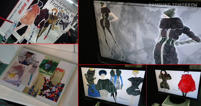 학생들의 준비과정을 정리한 전시회 모습