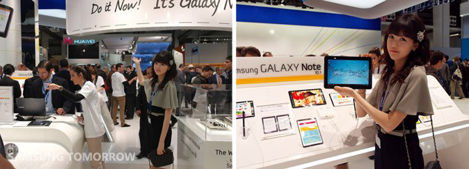 삼성 부스에서의 스토리텔러