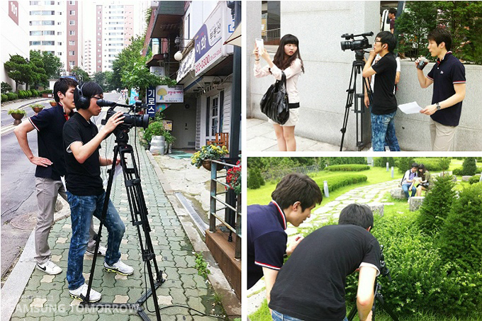 영상을 찍고 있는 모습