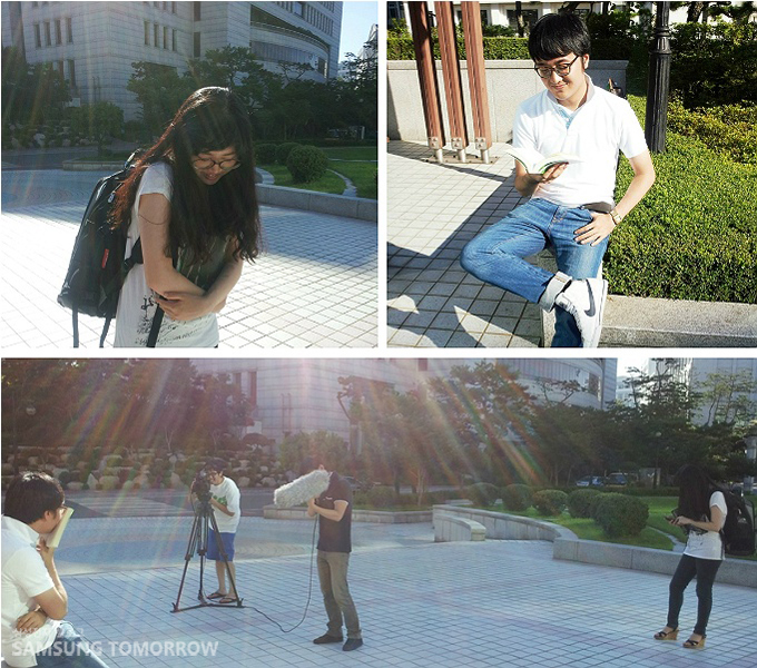 영상을 촬영하는 모습