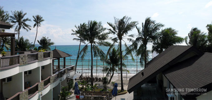 보라카이 리조트에서 테라스에서 바라본 풍경