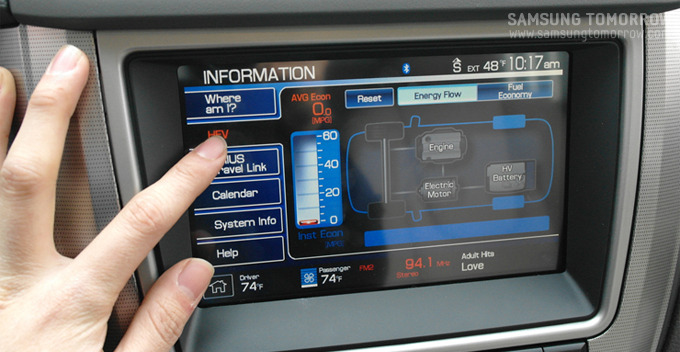 스마트카를 이용하는 모습