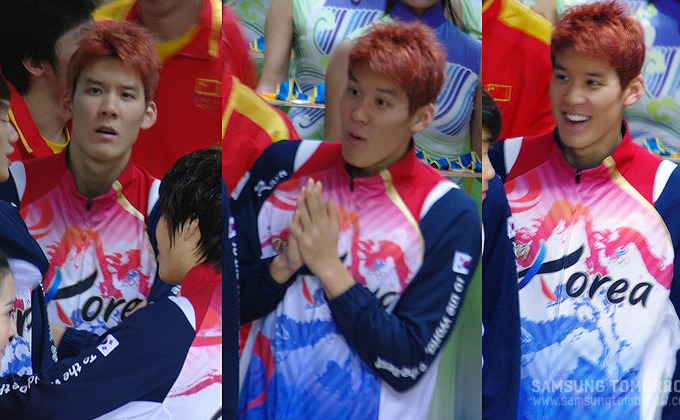 웃음짓는 박태환 선수