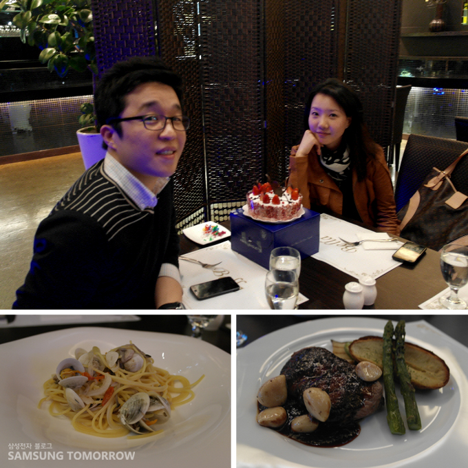 마침 생일을 맞은 박지희 사원과 입을 즐겁게 해줬던 음식들