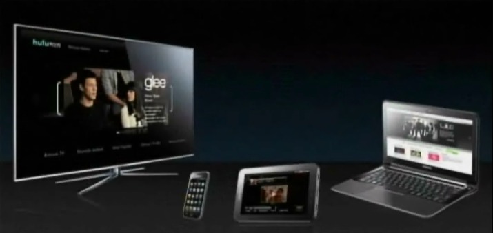 티비와 태블릿 스마트폰 노트북 이미지