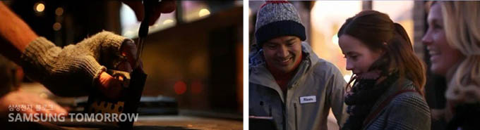 SSD ANGELS의 밴에서 첫 작업을 허락하는 모습