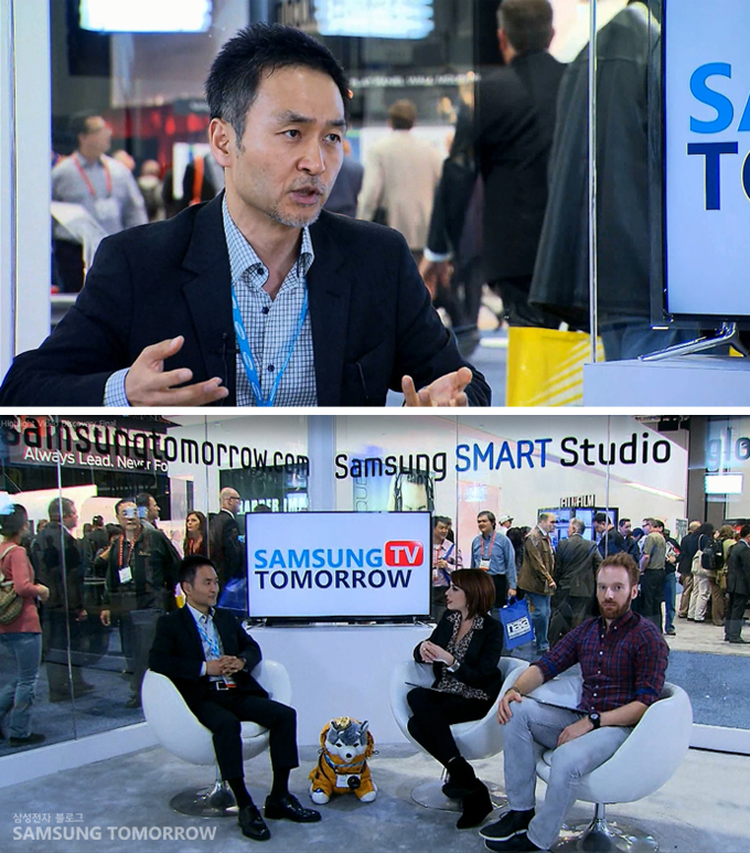 MSC의 강태진 전무와 함께한 Video discovery에 대해 이야기를 나누는 모습