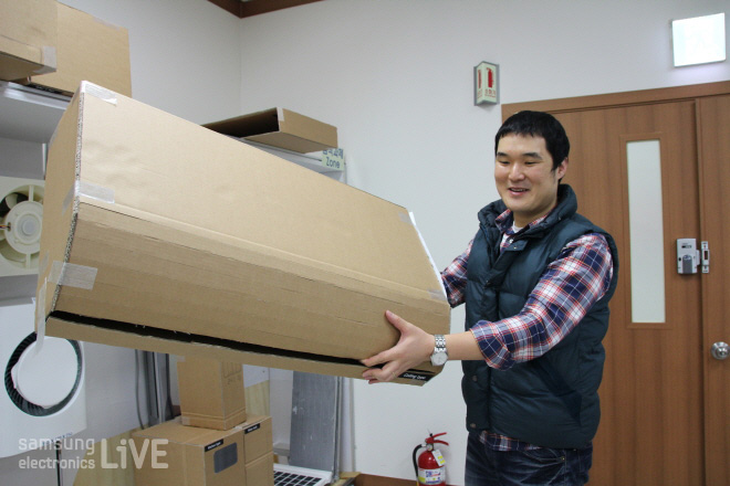 에어컨의 모형을 만들기 위한 박스