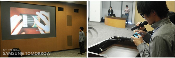 갤럭시S2를 이용한 연주