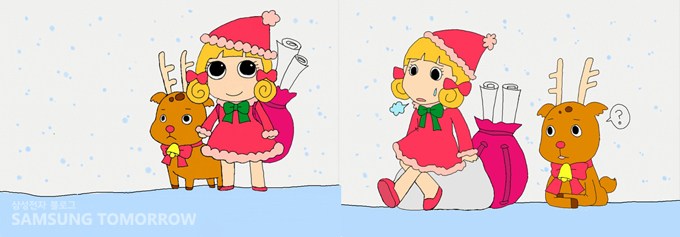 갤럭시노트로 그린 크리스마스 동화 이미지