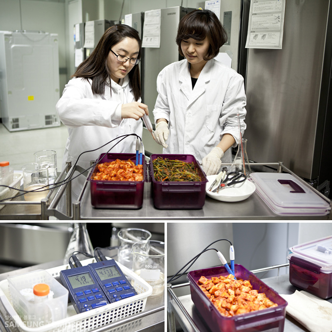 김치의 숙성 정도를 알아보는 산도 체크 