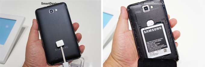 갤럭시 노트 후면과 배터리