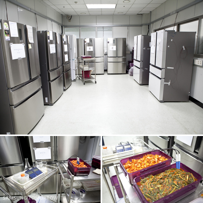 온도제어를 통해 김치가 잘 숙성되었는지 체크