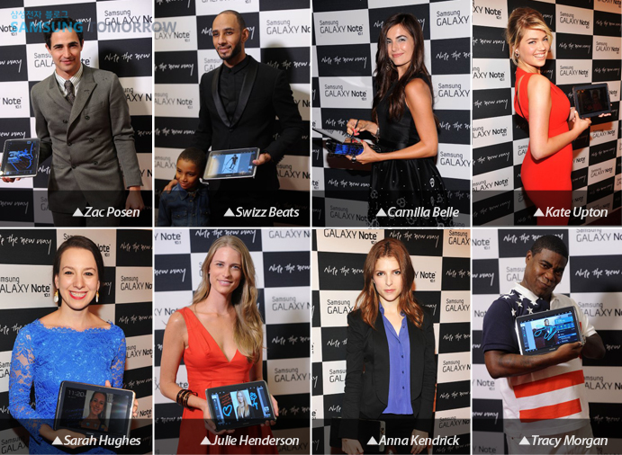 Zac Posen, Swizz Beats, Camila Belle, Kate Upton, Sarah Hughes, Julie Henderson, Anna Kendrick, Tracy Morgan