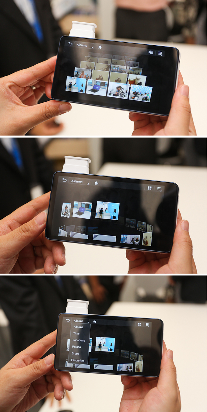 갤럭시카메라의 갤러리 기능