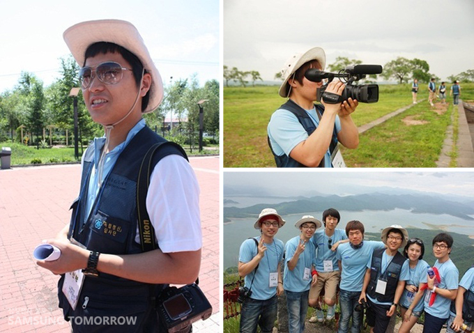 영상팀 참가자 동서대 디지털방송과 전진현, 우상위 :영상팀참가자동서대 디지털방송과 박선태, 우하위: 영상팀과 스텔정연