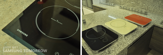삼성전자의 빌트인 및 이동식 전기레인지와 나비봇