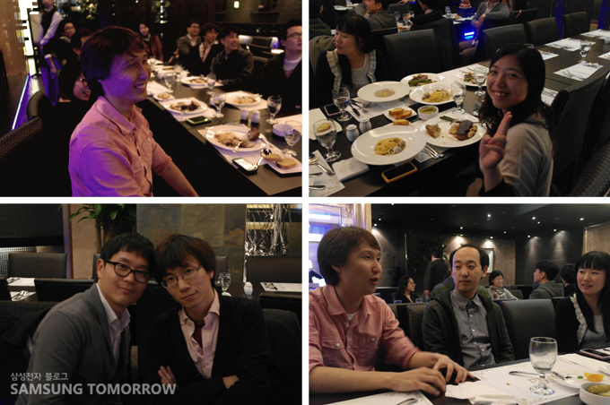 즐겁게 식사하고 이야기 나누는 블로거스