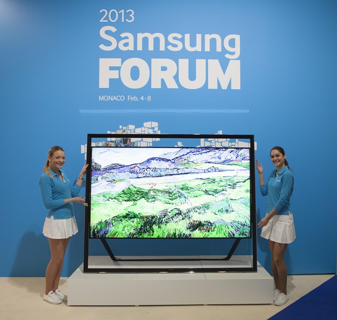 삼성구주포럼에 전시된 UHD TV