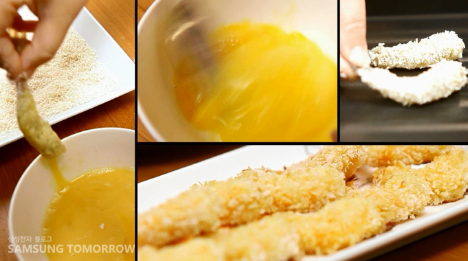 튀김만드는 모습