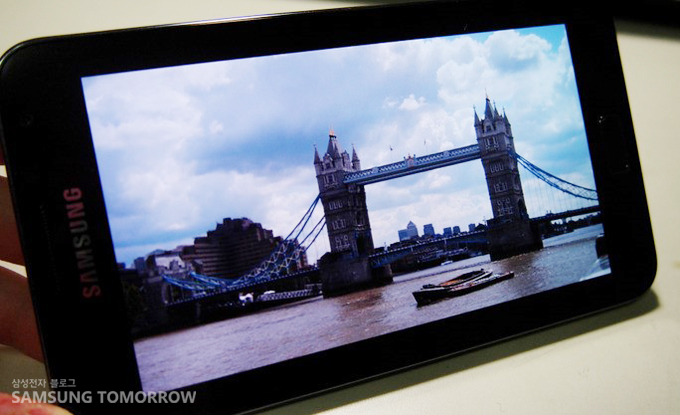 갤럭시 노트 수퍼아몰레드 디스플레이