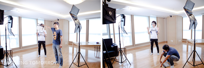 촬영하고 있는 모습